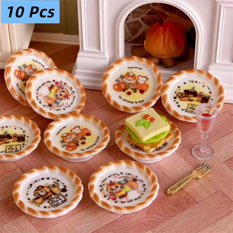 Resin Craft Kit - 10Pcs/set Dollhouse Miniature Puppy Dog Print
