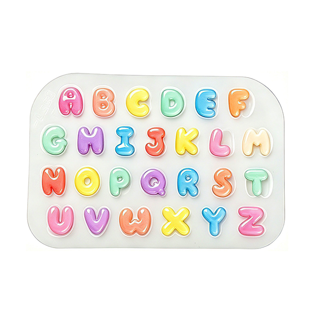 Resin Jewelry Kit - 2Pcs Mini Letter Silicone Mold Cute