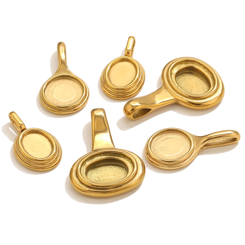 5pcs Stainless Steel Round Ova - Resin Crafts Diy recension och pris