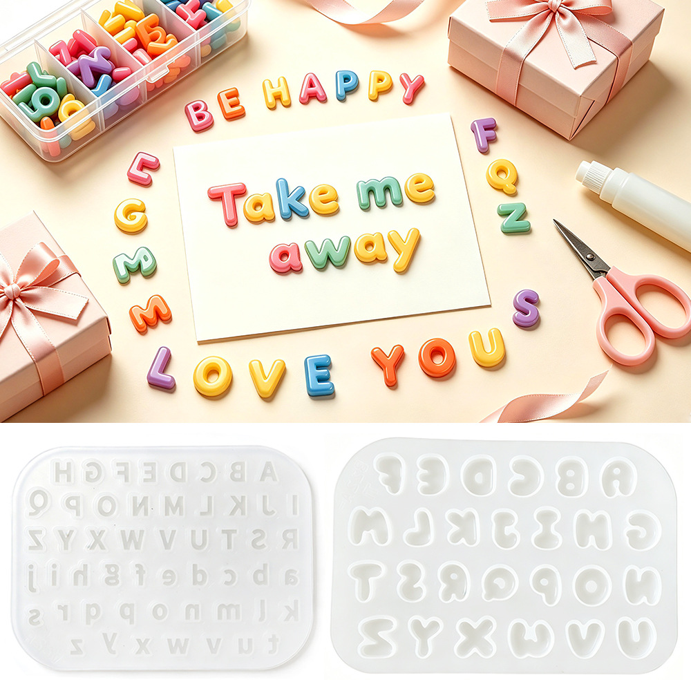 2Pcs Mini Letter Silicone Mold - Resin Jewelry Kit recension och pris