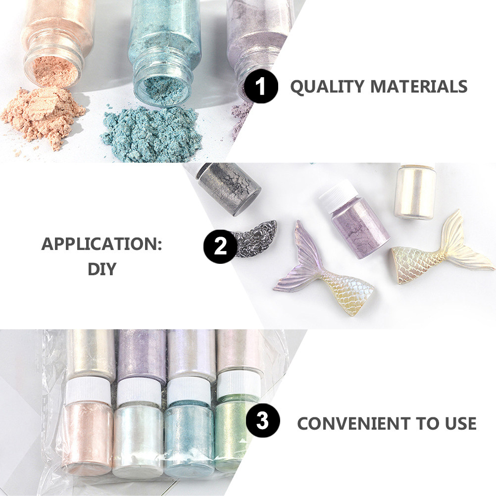 9Pcs Mica Pigment Powder Set C - Resin Pigment Set recension och pris