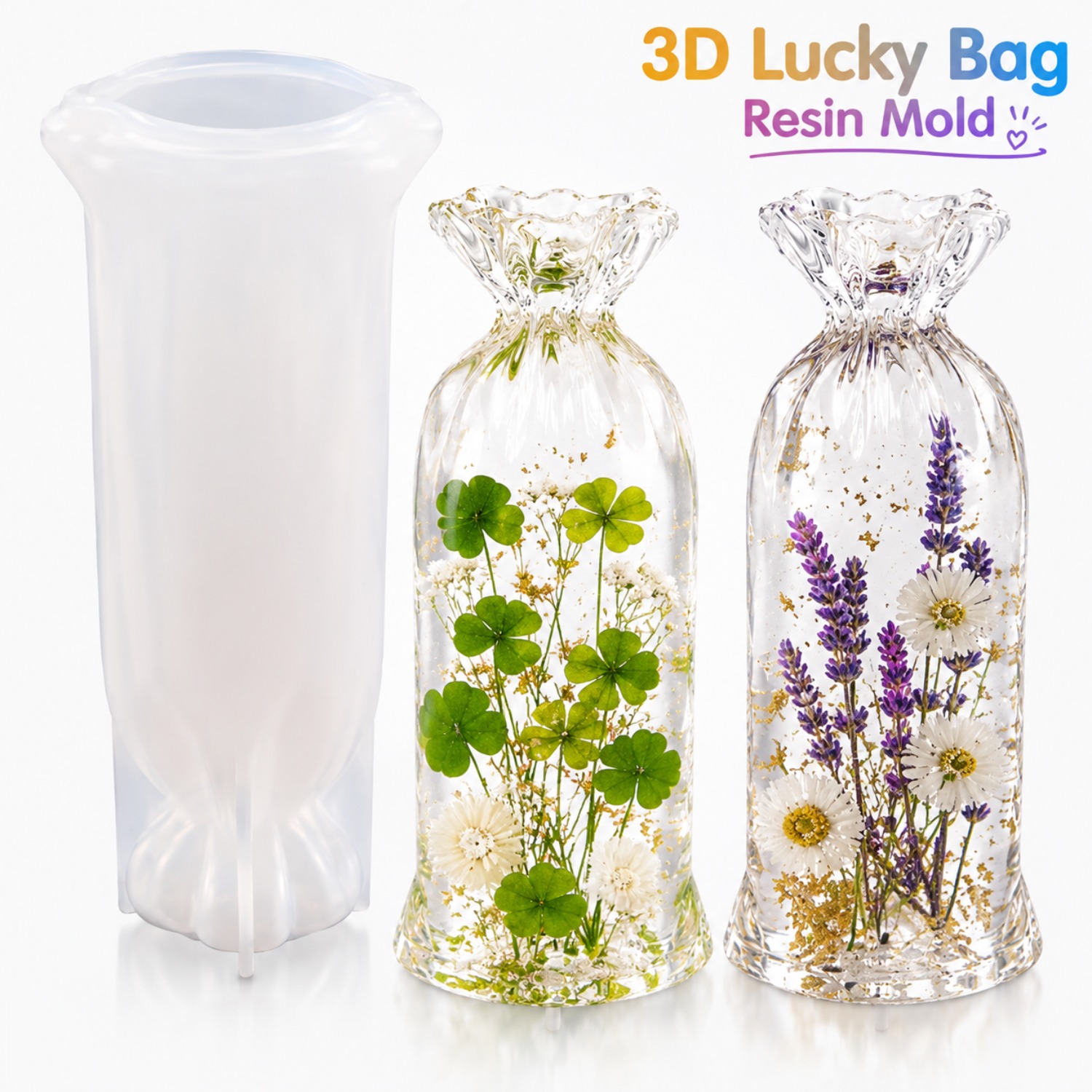 Lucky Bag Resin Silicone Mould - Flower Preservation Resin recension och pris